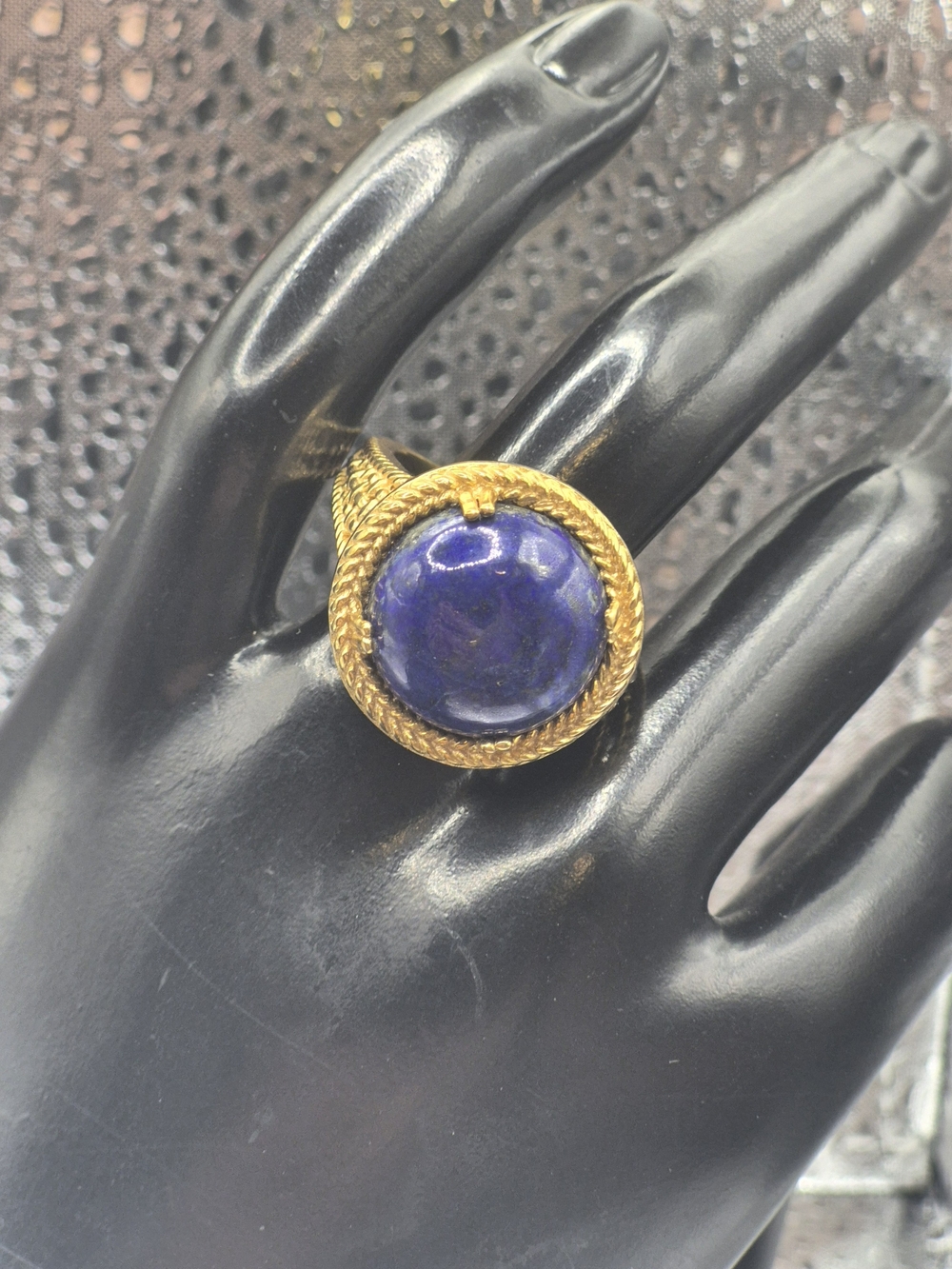 Genuine Lapis Lazuli Solitare Ring